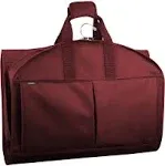 WallyBags 48" Deluxe Tri-Fold Garmentote with Pockets - Merlot