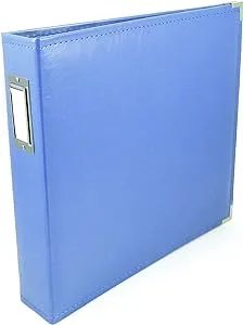 We R Memory Keepers 12x12 Photo Album Country Blue Protect Memories & Photos, Acid-free Leather, Snag-free Rings, Includes 5 Page Protectors