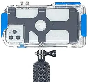 ProShot Touch - Waterproof Case Compatible with iPhone 12 and iPhone 12 Pro. Floating Hand Grip Mount Included. Underwater Camera App Included for Snorkeling and Diving Photography.