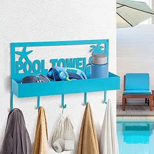 2-in-1 Outdoor Pool Towel Rack