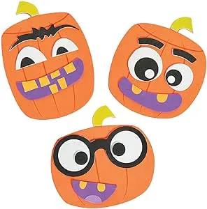 Goofy Face Pumpkin Magnet Craft Kit -12 - Crafts for Kids and Fun Home Activities