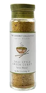 The Gourmet Collection Spice & Seasoning Blend, Thai Style Green Curry - Spicy & Sweet for Chicken, Vegetables, Fish: Grill Rub: 156 Servings.