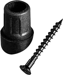 3/4" Myard Anti-UV Black Baluster Connectors 100pcs for 50 Round Balusters with Stainless Steel Screws, for 25-35 Degree Stair. No Drilling Fast Installation for Deck Handrail Staircase Balusters