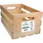 Good Wood by Leisure Arts Wooden Crate, wood crate unfinished,  wood crates for display, wood crates for storage, wooden crates unfinished, Pine, 22" x 15" x 11.5"