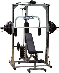 Powerline (PSM144X) Smith Machine by Body-Solid - Strength Training Equipment with Super-Glide Carriage, Adjustable Safeties, and Dual-Lock Safety Spotter Catch System