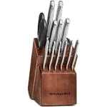 KitchenAid 14pc Stainless Steel Knife Block Set Maple