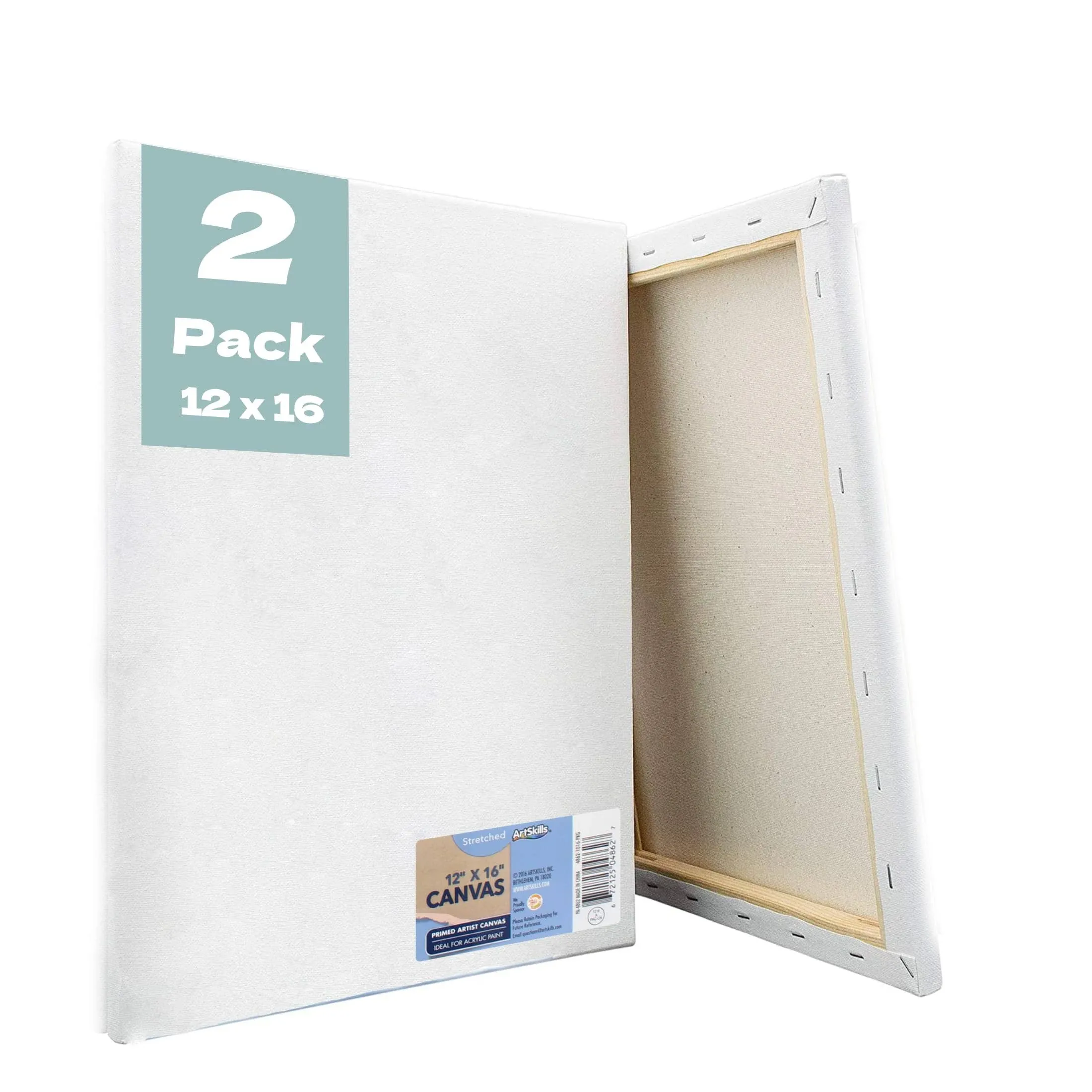 Stretched Canvases for Painting 12x16 Canvas Painting Supplies for Artists Bl...