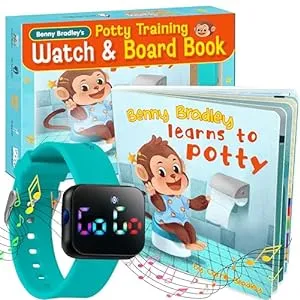 Benny Bradley's Potty Training Watch & Board Book for Kids – A Water Resistant Potty Reminder Device for Boys & Girls - Train Your Toddler with Fun