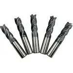 Home of Quality Tools 5pcs 1/8inch Carbide Square End Mill Bits Set