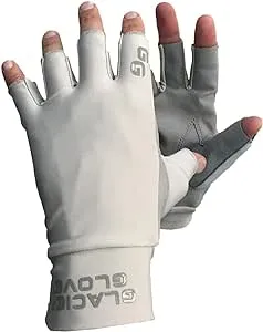 Glacier Glove Ascension Bay Fingerless Sun Gloves - XL - Light Gray