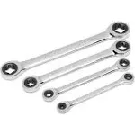 4pcs Double Box Ratcheting E-torx Workshop Repair Handle Wrench Tools Set