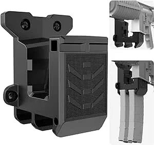 Gun Wall Mount for 223/5.56 Rifle + Double PMAG Magazine Holder,AR Wall Mount Rifle Display,Rifle Wall Rack Runner Mount