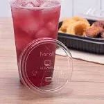 Karat C-KC626TS-SH 98mm Diameter Strawless Sipper lid for 12-24 oz PET Cup - (Case of 1000)