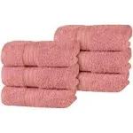 Superior Atlas Cotton Heavyweight Hand Towels, Towel Set, Luxury Bathroom Accessories, Kitchen Basics, Spa, Salon, Hotel, Resort, Thick, Ultra-Plush, Highly-Absorbent, Hand Towel, Blush