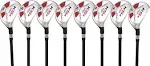 Majek Senior Mens Golf All Hybrid Complete Full Set which Includes #3 4 5 6 7 8 9 PW Senior Flex with Senior Midsize K5s Design High Traction Tech Grips Right Handed Clubs