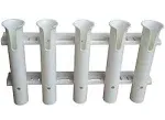 Brocraft Tackle Rack Fishing Rod Holder 5-Rod White