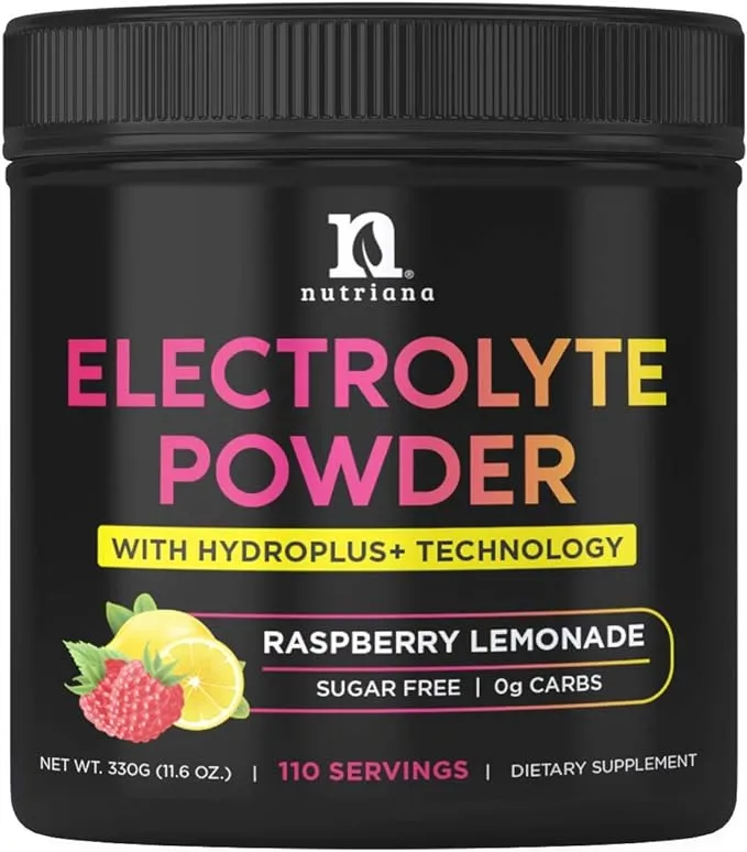 Keto Electrolytes Powder No Sugar - Zero Carb & Zero Calorie Electrolyte Drink Mix - Sugar Free Electrolytes for Hydration Powder - Fasting Electrolytes Raspberry Lemonade Flavor