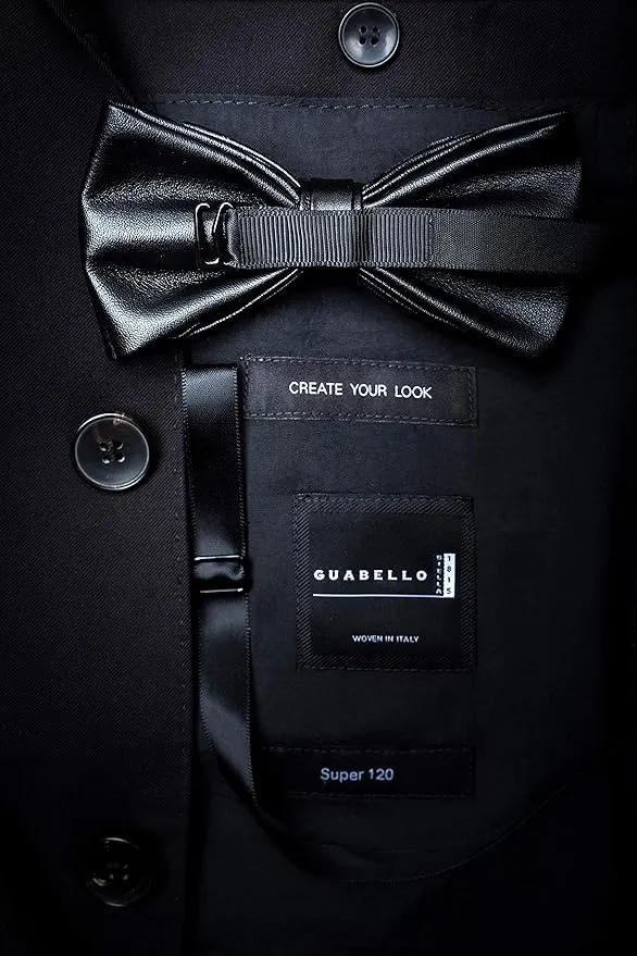RBOCOTT Handmade Feather Pre-tied Bow tie and Brooch Sets for Men