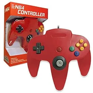 Old Skool Classic Wired Controller Joystick for Nintendo 64 N64 Game System - Red