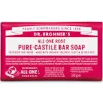 Dr Bronner's Rose Pure Castile Soap Bar - 140g