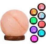 USB Himalayan Salt Lamp with 8 Colors Changing,Lovel<wbr/>y round Crystal Salt Rock La