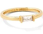 Kendra Scott Juliette Gold Band Ring in White Crystal Full size