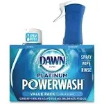 Dawn Powerwash Spray Starter Kit, Platinum Dish Soap, Fresh Scent, 1 Starter Kit + 1 Powerwash Refill, 16 fl oz each (Pack of 2)