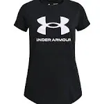 Under Armour Girls' Sportstyle Graphic Short Sleeve - Black, YSM