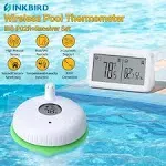 INKBIRD IBS-P02R Floating Wireless Thermometer Set with Indoor Temperature Humidity Monitor, IPX7 Waterproof, for Swimming Pools, Hot Tubs, Small Ponds, Aquariums