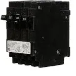 Siemens Q21520CT Triplex Two Outer 15 Single One Inner 20 Amp Double-Pole Circuit Breaker, Black