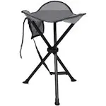 PORTAL Tall Folding Tripod Stool for Outdoor Camping Walking Hunting Grey