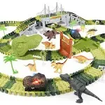 Dinosaur World Race Track Toys With 192 Pcs Tracks For Kids Aged 5+, Perfect Christmas Gift