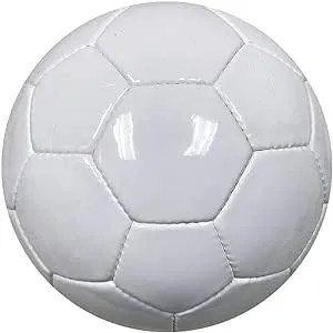 BESTSOCCERBUYS.COM All White Plain Soccer Balls Mini Size 2 for Practice and Kids - Buy Single Ball or Pack of Six