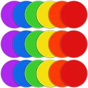 Poly Spot Markers 9 Inch 18 Pcs Non-Slip Rubber Agility Markers Flat Field Cones