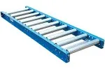 Lavex 18" x 60" Medium-Duty Gravity Conveyor with 1 15/16" Galvanized Steel Rollers and 6" Centers - 2680 lb. Capacity