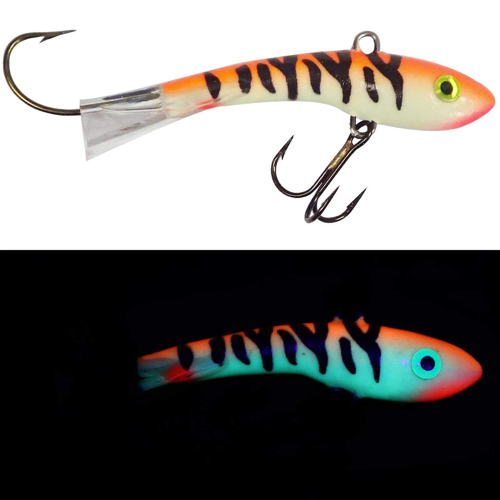 Moonshine Super Glow Lures Shiver Minnow Size 3 w/Hooks CHOOSE YOUR COLOR!