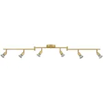 Globe Electric Payton 6-Light Painted Brass Foldable Track Lighting Kit, 57505