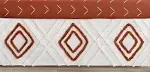 Sweet Jojo Designs Boho Diamond Boy Girl Baby Crib Bed Skirt Nursery Dust Ruffle - Ivory Burnt Orange Rust Off White Diamond Tufted Bohemian