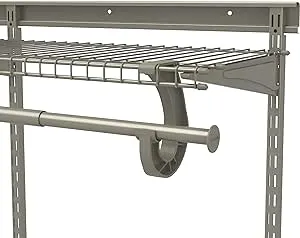 ClosetMaid SuperSlide Adjustable Hanging Closet Rod from 4 to 6 ft. for Closet Organizer Systems, Nickel Finish