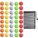 Bac-kitchen 40 Pack Foam Golf Practice Balls - Realistic Feel and Limited Flight Training Balls for Indoor or Outdoor