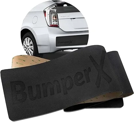 Car Rear Bumper Guard, DIY Peel & Stick On Car Bumper Protector, Adhesive Bumper Protector for Cars, Tough Rubber Protective Strip Universal Fit, 6 x 62 inches - BumperX