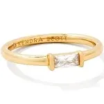 Juliette Gold Band Ring in White Crystal by Kendra Scott