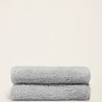 Italic Ultraplush Serene Spa Towels - Premium Cotton: Gray Bath Towel (set of 2)