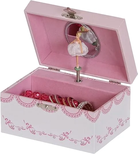 Mele & Co. 00803S16 Clarice Girl's Musical Ballerina Jewelry Box Pink, 6 x 4 x 3