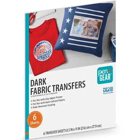 Pen &amp; Gear Fabric Transfer Sheets.  25 Sheets.