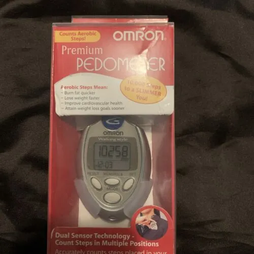 Omron HJ-112 Digital Pocket Pedometer NEW, NEVER USED Dual Sensor Technology