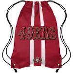 San Francisco 49ers NFL Team Stripe Wordmark Drawstring Backpack