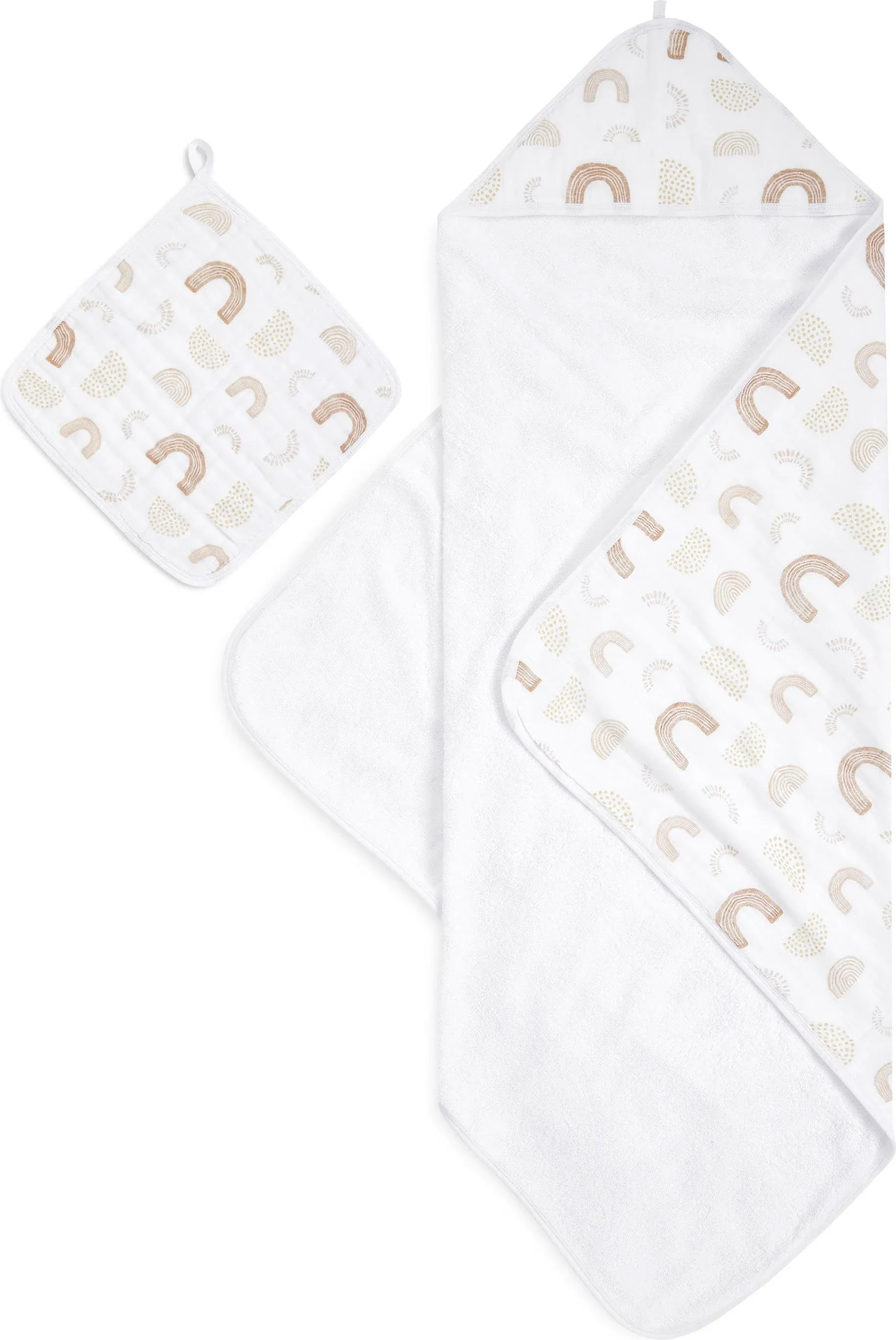 aden + anais Muslin Backed Hooded Towel Set, Keep Rising