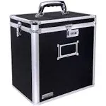 Vaultz VZ00490 Black Locking Vinyl Record Storage Case