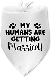 Dog Wedding Bandana | My Humans Are Getting Married | Engagement Announcement | Save The Date| Engagement Gift | Bridal Shower Gift